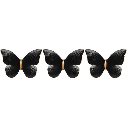Black Resin Butterfly Wall Accent Set - product view 1