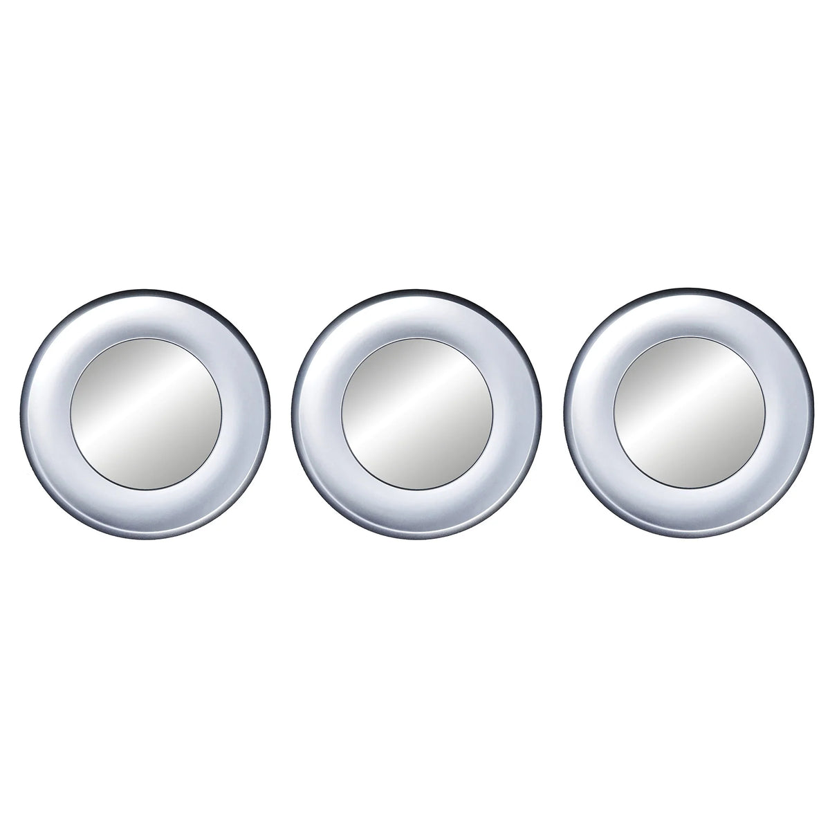 Silver Carved Circle Mirror Accent Set - product view 1