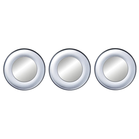 Silver Carved Circle Mirror Accent Set - product view 1