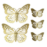 Gold Metal Butterfly Wall Set - product view 1