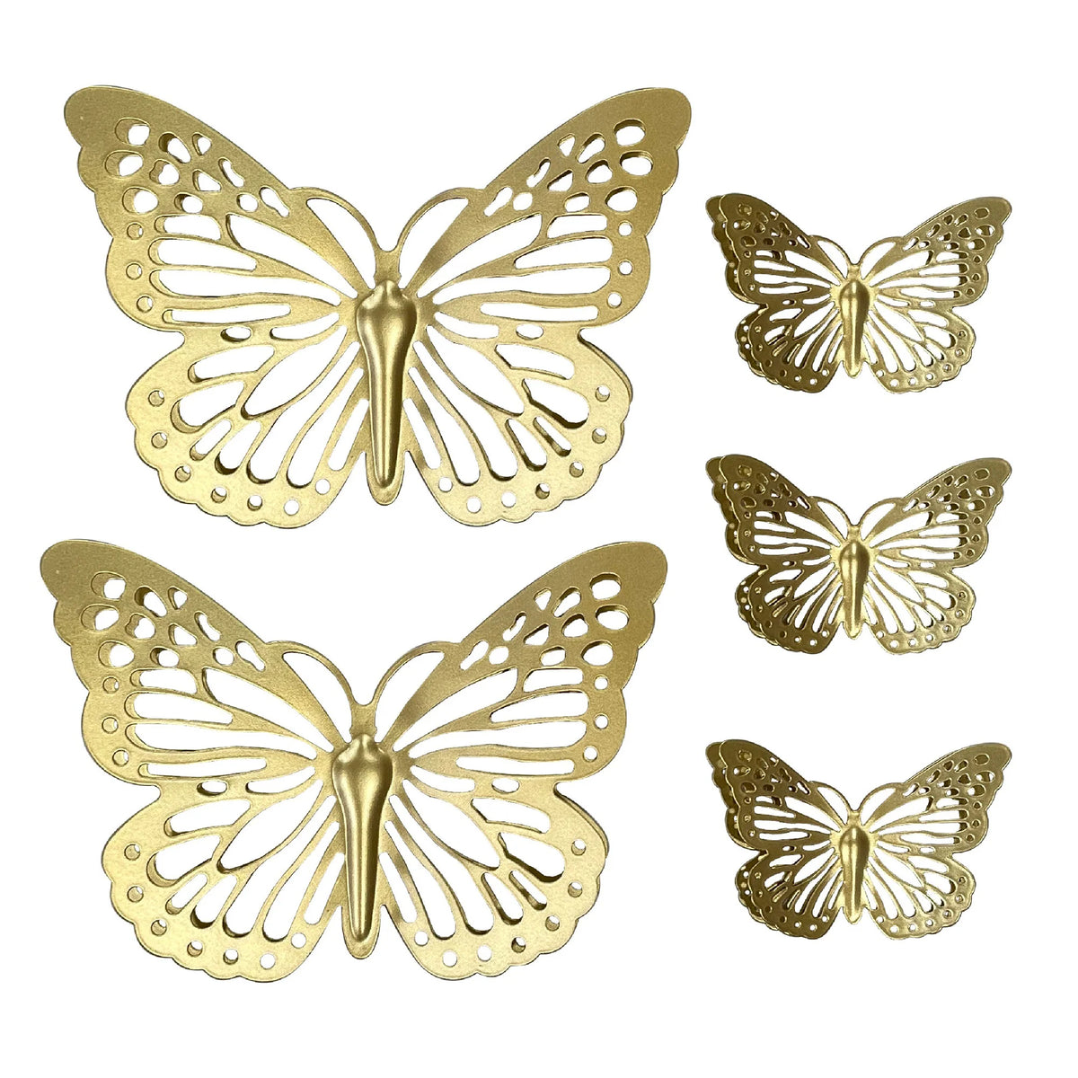 Gold Metal Butterfly Wall Set - product view 1
