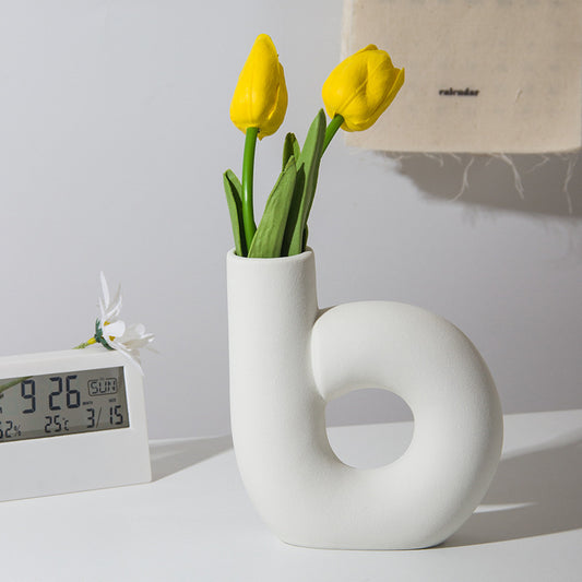 Nordic Sculptural Ceramic Flower Vase - product view 1