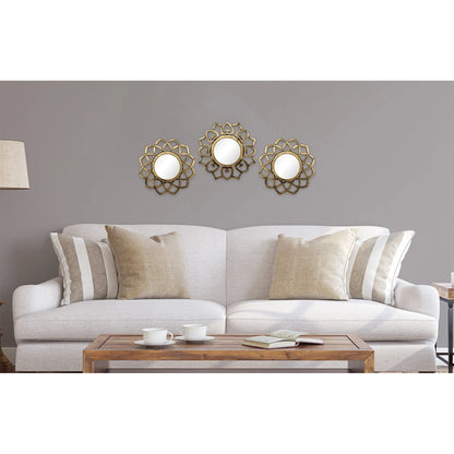 Gold Starburst Mirror Wall Accent Set - product view 2