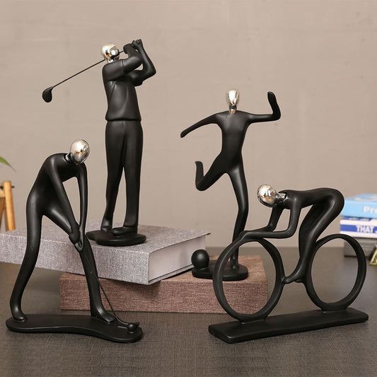 Minimalist Resin Sports Figure Ornament - product view 1