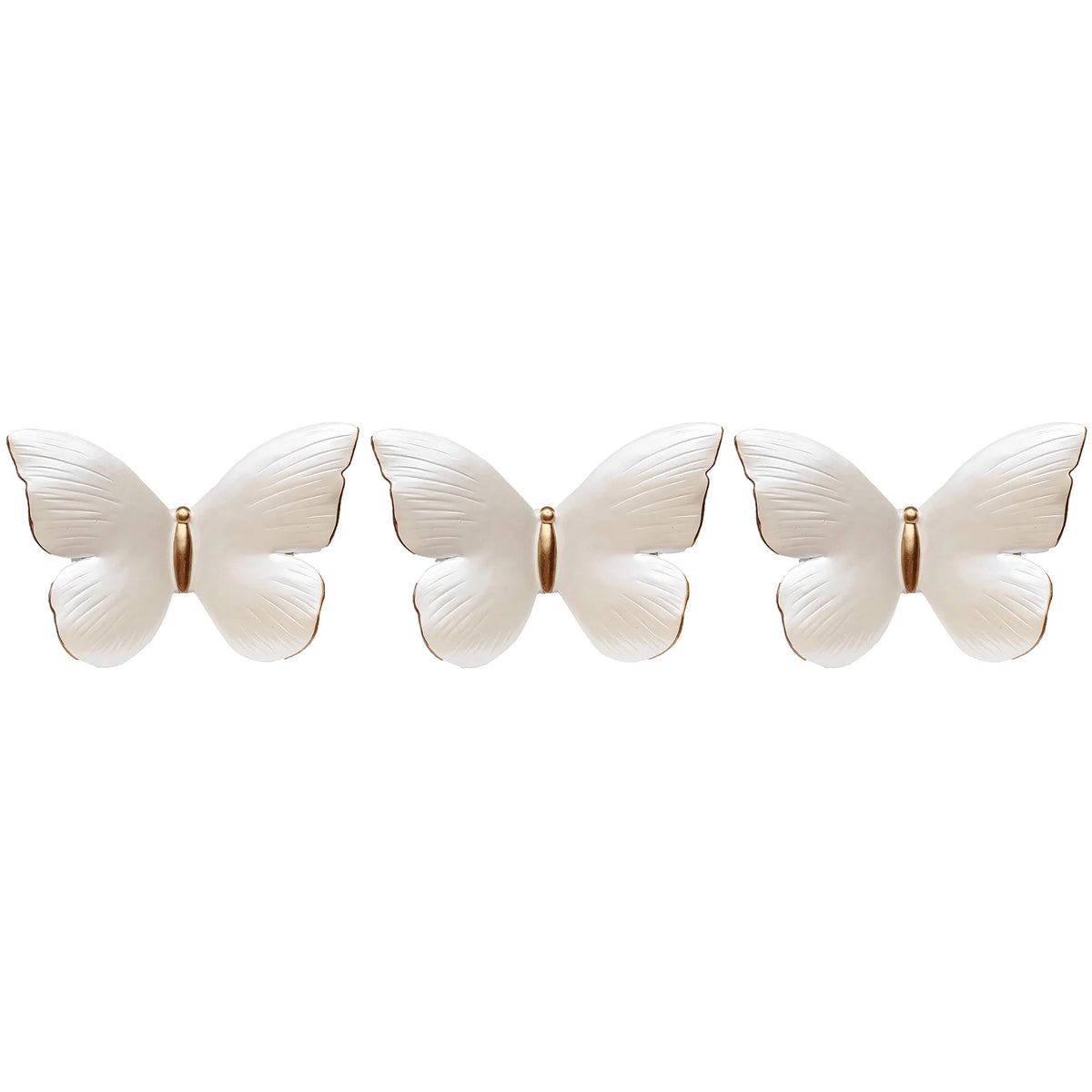 White Resin Butterfly Wall Accent Set - product view 1