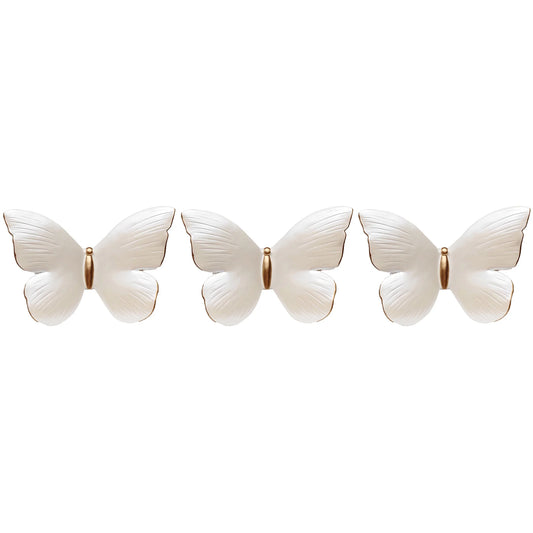 White Resin Butterfly Wall Accent Set - product view 1