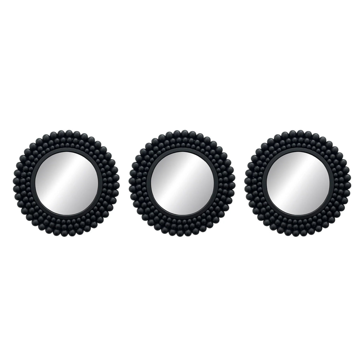 Black Bubble-Bead Decorative Mirror Set - product view 1