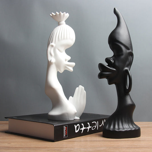 Minimalist Character Resin Desk Figurine - product view 1