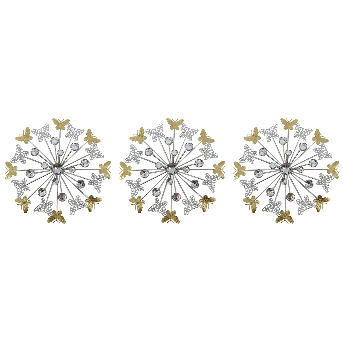 Butterfly Burst Jewel-Accent Wall Decor Set - product view 1