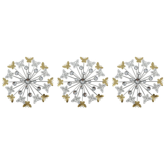 Butterfly Burst Jewel-Accent Wall Decor Set - product view 1
