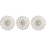 Pink Floral Decorative Wall Plaque Set - product view 1