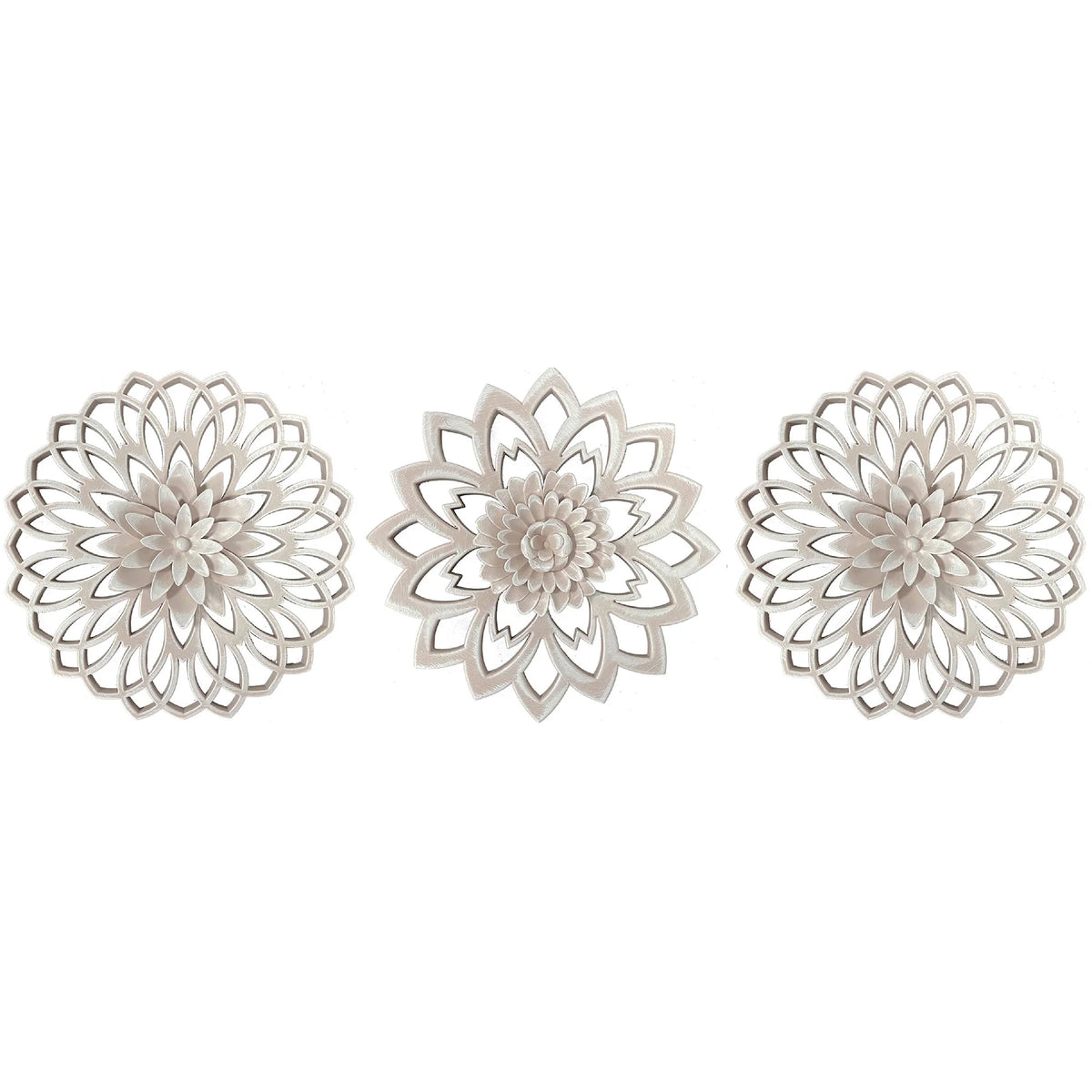 Pink Floral Decorative Wall Plaque Set - product view 1