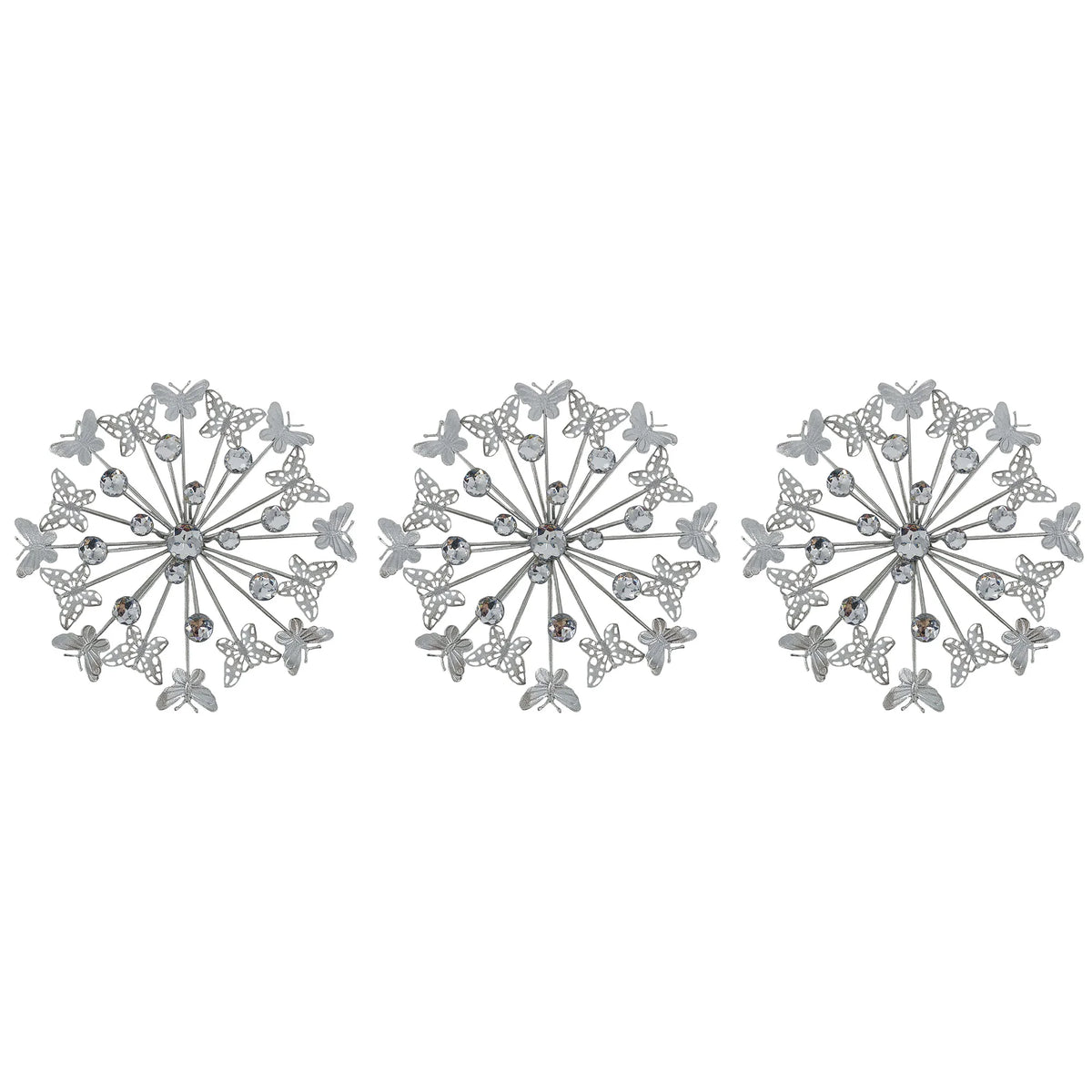 Butterfly Burst Jewel-Accent Wall Decor Set - product view 2