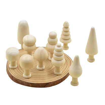 Wooden Mushroom Decorative Ornament Set - product view 3