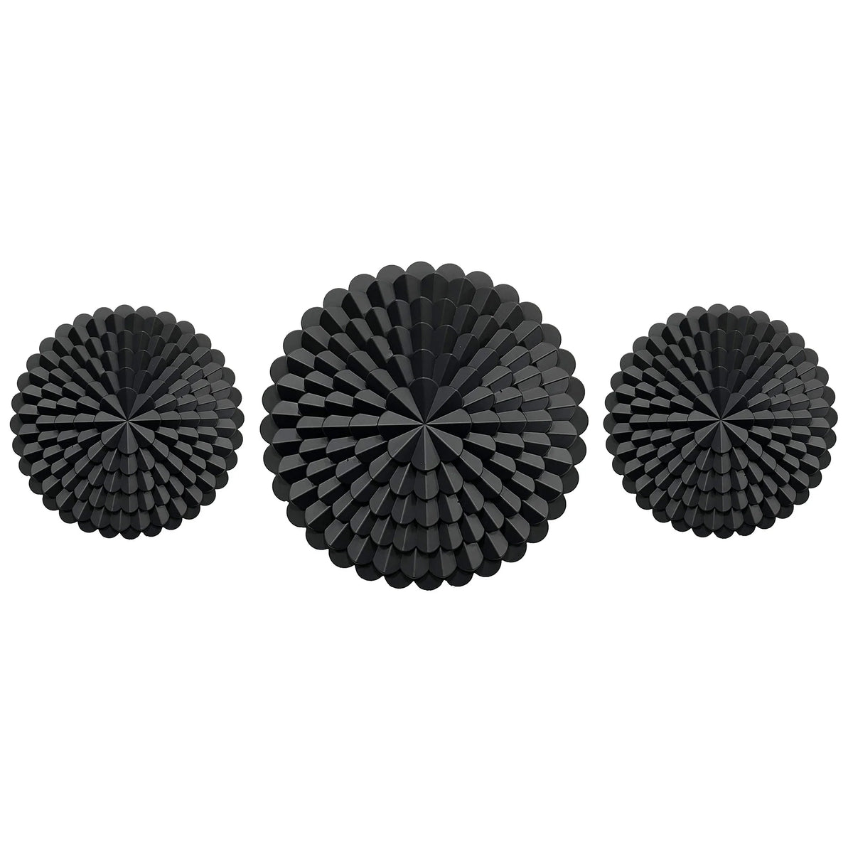 Matte Black Geometric Wall Plaque Set - product view 1