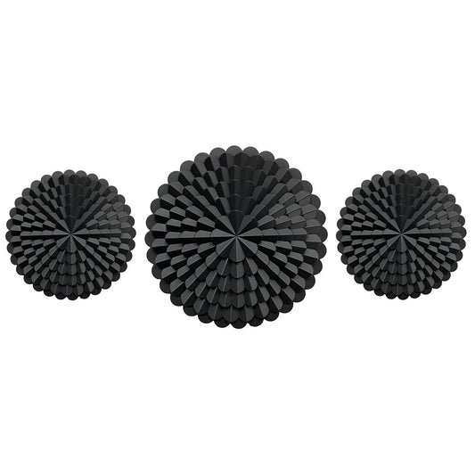 Matte Black Geometric Wall Plaque Set - product view 1