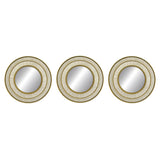 Gold Round Mesh Decorative Mirror Set - product view 1
