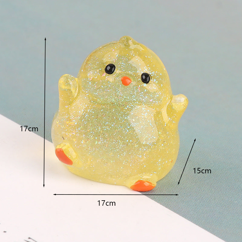 Tiny Yellow Duck Miniature Scene Accent - product view 4