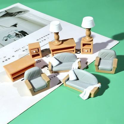 Miniature Living Room Scene Decor Set - product view 1