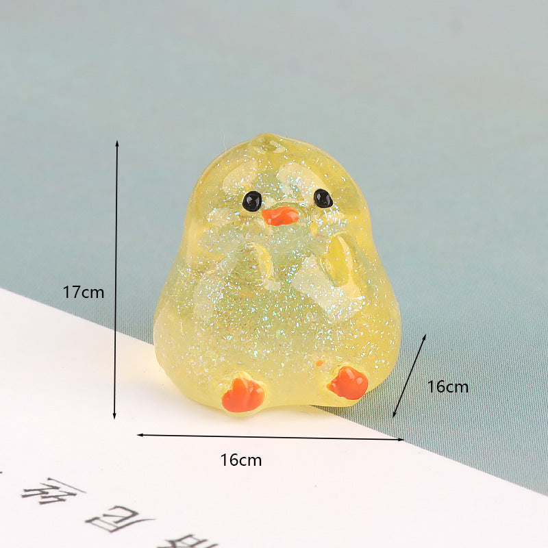 Tiny Yellow Duck Miniature Scene Accent - product view 3