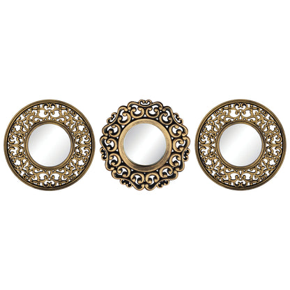 Antique Gold Scroll Mirror Wall Accent Set - product view 1