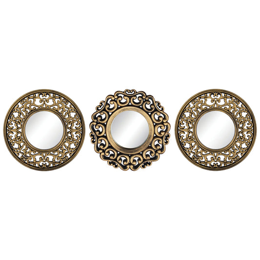 Antique Gold Scroll Mirror Wall Accent Set - product view 1