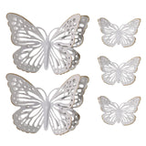 White and Gold Metal Butterfly Wall Set - product view 1