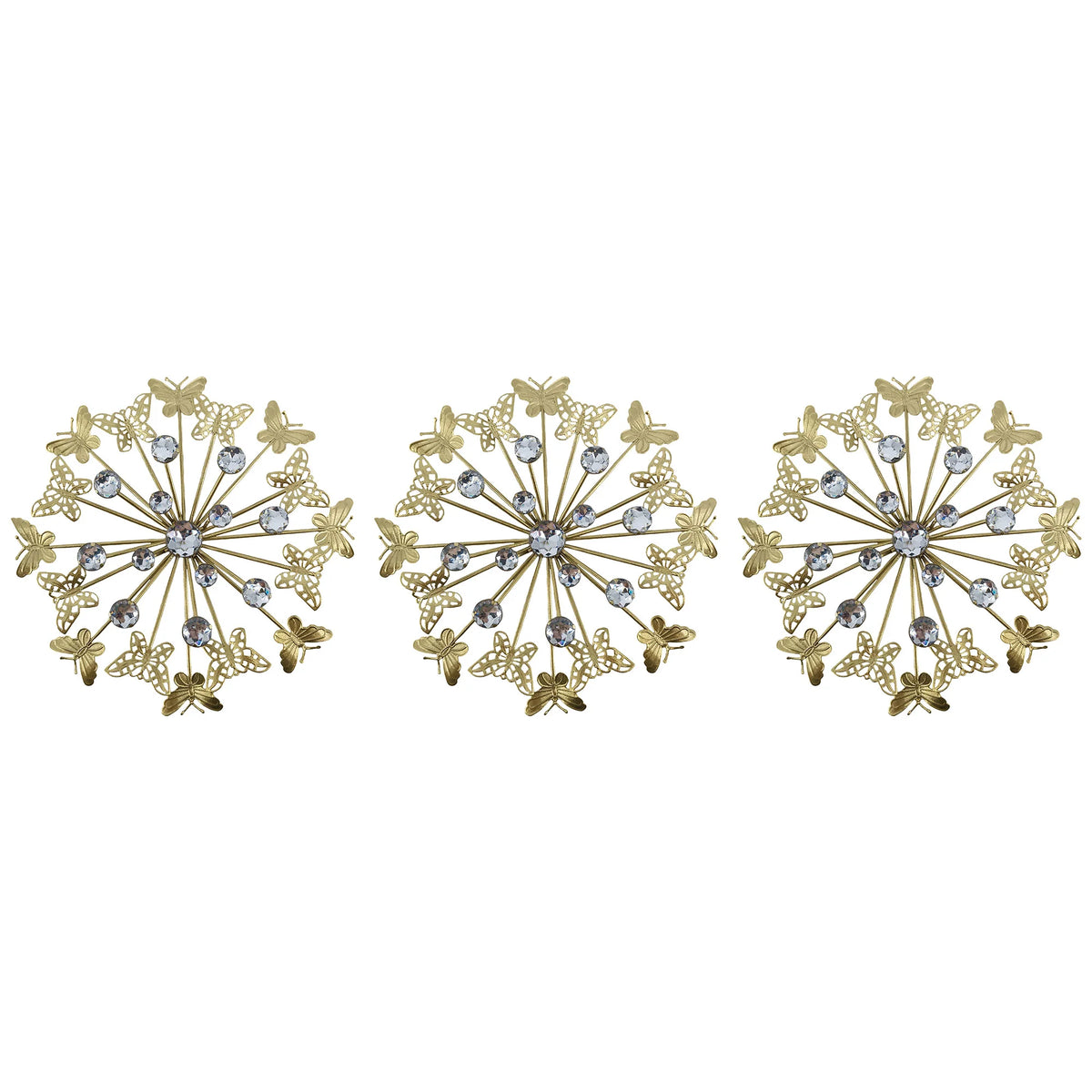 Butterfly Burst Jewel-Accent Wall Decor Set - product view 6