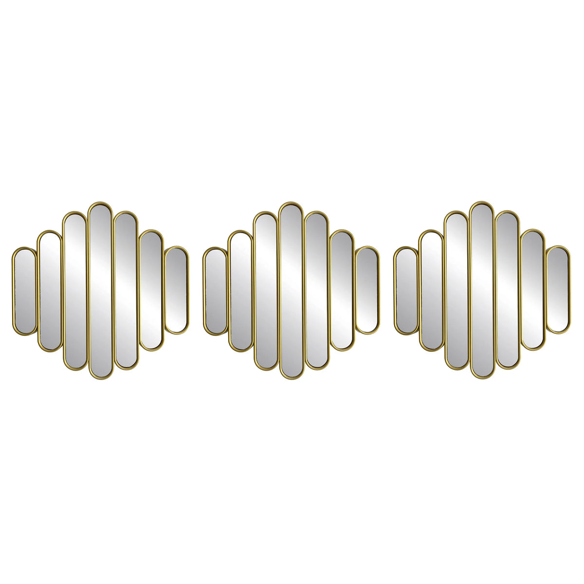 Wave-Pattern Decorative Mirror Set - product view 1
