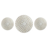 Matte White Geometric Wall Plaque Set - product view 1