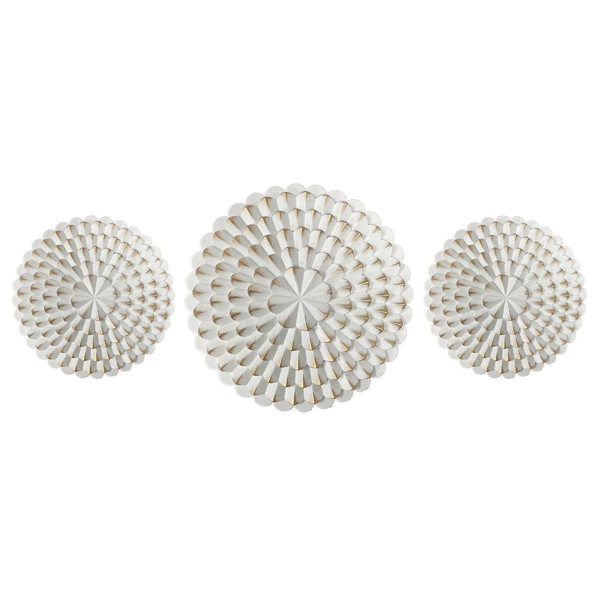 Matte White Geometric Wall Plaque Set - product view 1