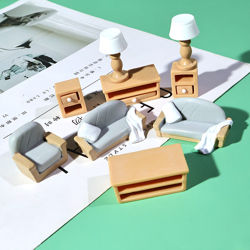 Miniature Living Room Scene Decor Set - product view 4