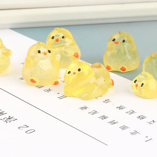 Tiny Yellow Duck Miniature Scene Accent - product view 1