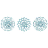 Blue Floral Decorative Wall Plaque Set - product view 1